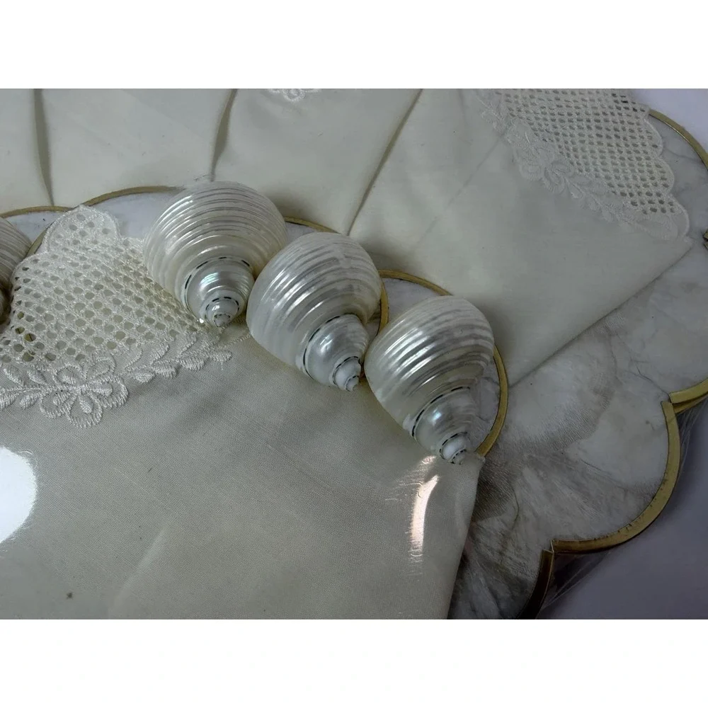 Capiz Shell Mother of Pearl Oval Placemats‎ Set of 6 with Napkins & Napkin Rings